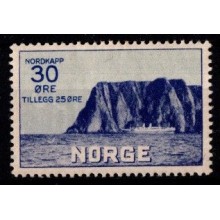  1930 - Norge - AFA 161 - Frimærke - Nordkap I - 30 + 25 blå - Ustemplet.